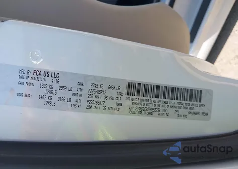 2016 Dodge Grand Caravan Sxt z USA, uszkodzony, nr VIN 2C4RDGCG2GR352736